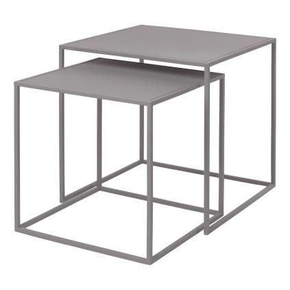 Klubski stol FERA, set od 2 kom, svijetlo siva, Blomus