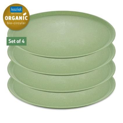Plastični tanjur CONNECT, set od 4 kom, 25,5 cm, prirodno lisnato zelena, Koziol