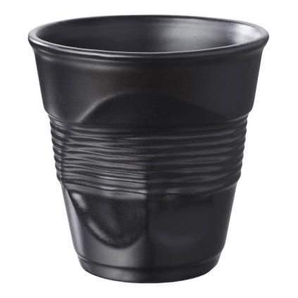 Šalica za espresso FROISSÉS, 80 ml, satensko crna, porculan, REVOL