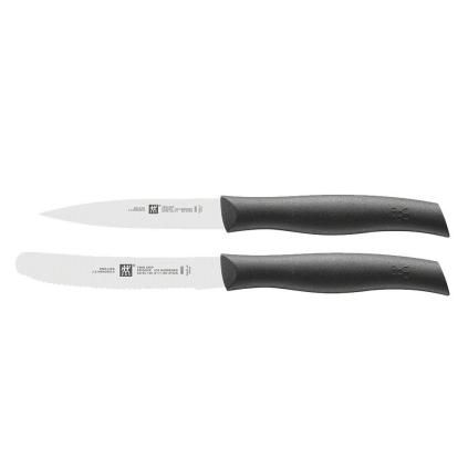 Komplet noževa TWIN GRIP, s ljuštilicom, set od 2 kom, crna, ZWILLING