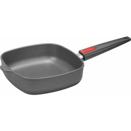 Tava s neprijanjajućim premazom TITANIUM NOWO, 24 x 24 cm, za indukciju, uklonjiva ručka, titan, WOLL