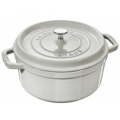 Casserole lonac COCOTTE, 24 cm, okrugli, bijela, Staub