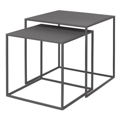 Klubski stol FERA, set od 2 kom, siva, Blomus