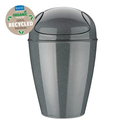 Kanta za smeće s pokretnim poklopcem DEL M, 12 l, prirodno siva, Koziol