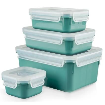 Kuhinjska posuda za pohranu MASTER SEAL COLOUR EDITION N1031010 , set od 4 kom, zelena, plastika, Tefal