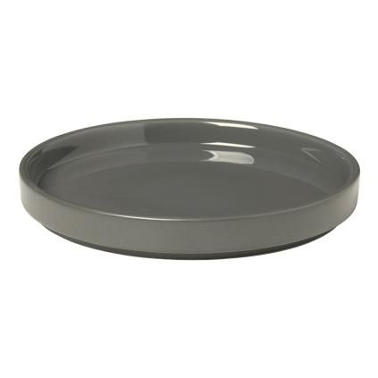 Desertni tanjur PILAR ⌀, 14 cm, tamno siva, keramika, Blomus