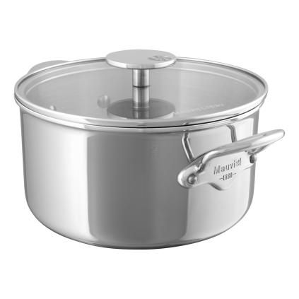 Lonac M'COOK, 24 cm, sa staklenim poklopcem, nehrđajući čelik, Mauviel