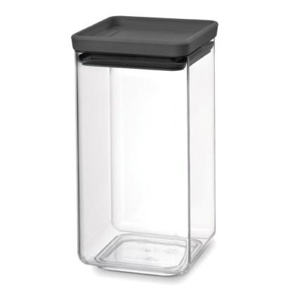Posuda za čuvanje hrane TASTY PLUS, 1,6 l, tamno siva, plastika, Brabantia