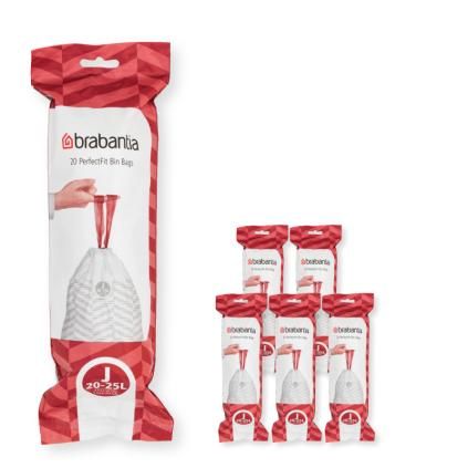 Vreće za smeće J PERFECTFIT, 20-25 l, 120 kom, Brabantia