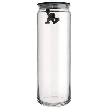 Kuhinjska posuda za pohranu GIANNI, 2 l, crni poklopac, staklo, Alessi
