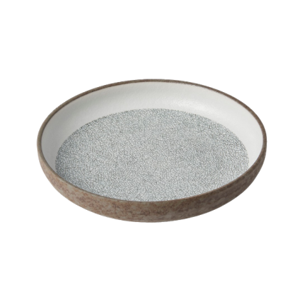 Desertni tanjur CRAZED GREY, 22 cm, s visokim rubom, MIJ
