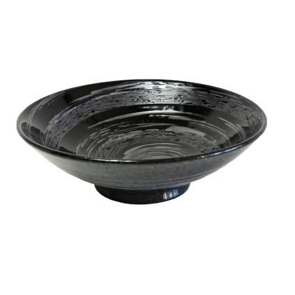 Ramen posuda GUNMETAL SWIRL, 24,5 cm, 900 ml, MIJ