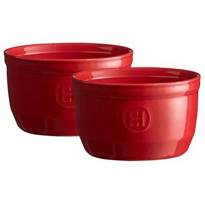 Posuda za souffle LE br. 10, set od 2 kom, crvena bordo, Emile Henry