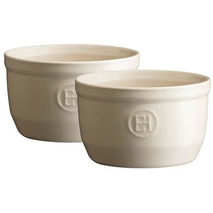 Posuda za souffle LE br. 10, set od 2 kom, krem, glina, Emile Henry