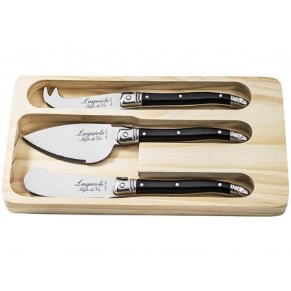 Set noževa za sir PREMIUM, 3 kom, crna, Laguiole