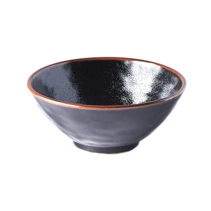 Zdjela za posluživanje TENMOKKU 20 cm, 800 ml, crna, keramika, MIJ