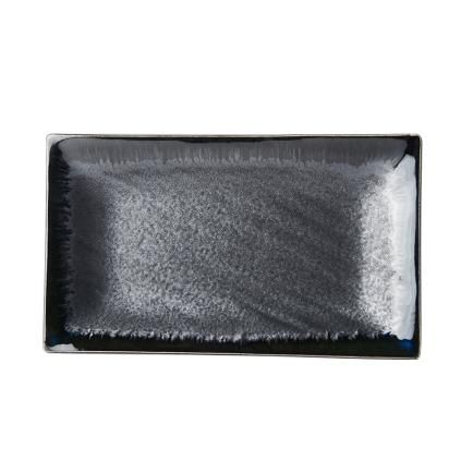 Oval za posluživanje MATT BLACK, 33 x 19 cm, MIJ