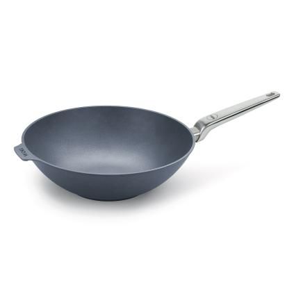 Wok DIAMOND LITE PRO, 32 cm, ručka od nehrđajućeg čelika, titan, WOLL
