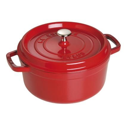 Casserole lonac, 22 cm, trešnja, lijevano željezo, Staub
