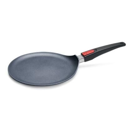 Tava za palačinke crepe DIAMOND LITE, 26 cm, za indukciju, uklonjiva ručka, titan, WOLL