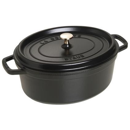 Casserole lonac, 4,25 l, crna, lijevano željezo, Staub