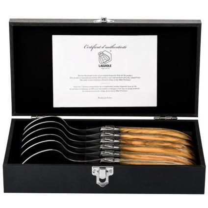 Stolna žlica LAGUIOLE LUXURY, set od 6 kom, maslinovo drvo, Laguiole
