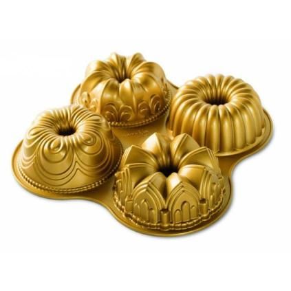 Pekač za kolače QUARTET BUNDT, zlatna, Nordic Ware