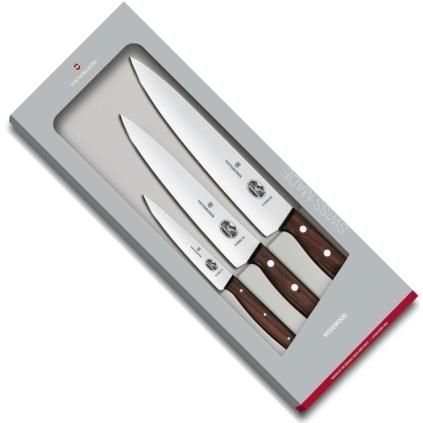 Komplet noževa, s drvenom drškom, set od 3 kom, Victorinox