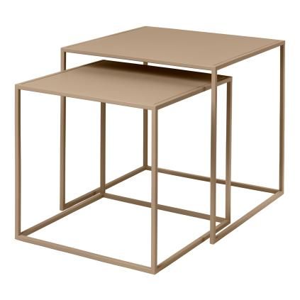 Klubski stol FERA, set od 2 kom, bež, Blomus