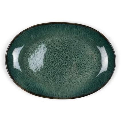 Oval za posluživanje, 36 x 25 cm, crno/zeleno, Bitz