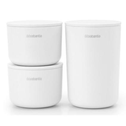 Kuhinjske posude za pohranu, set od 3 kom, bijela, Brabantia