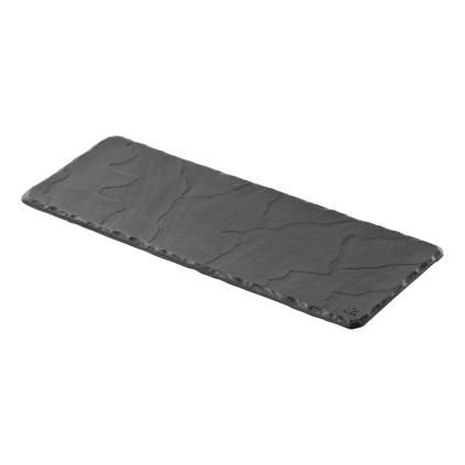 Tanjur za tapas BASALT, 30 x 11 cm, efekt škriljevca, keramika, REVOL
