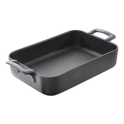 Posuda za pečenje BELLE CUISINE, 0,7 l, pravokutna, mat crna, porculan, REVOL