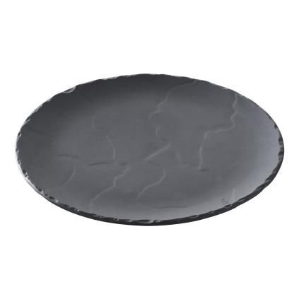 Tanjur BASALT, 26 cm, efekt škriljevca, keramika, REVOL