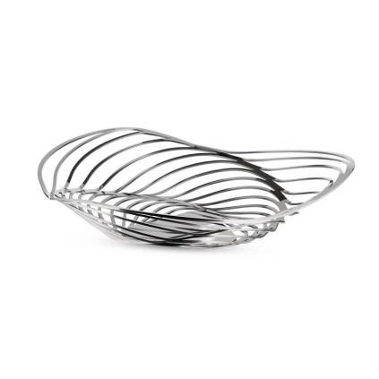 Zdjela za voće TRINITY, 33 cm, niska, srebrna, Alessi