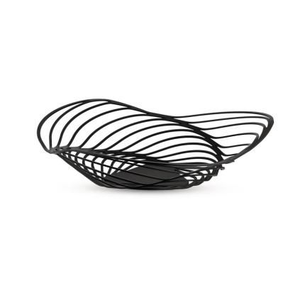 Zdjela za voće TRINITY 33 cm, niska, crna, Alessi