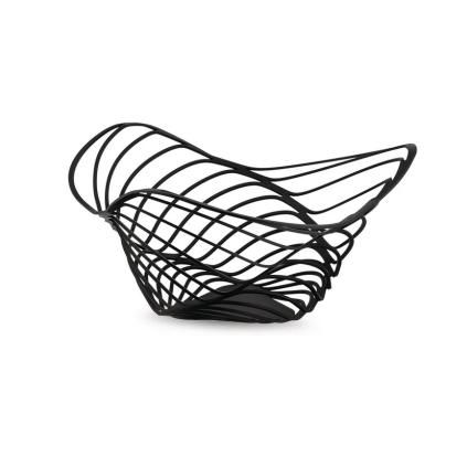 Zdjela za voće TRINITY 33 cm, visoka, crna, Alessi