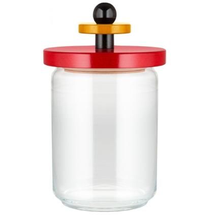 Kuhinjska posuda za pohranu 100 COLLECTION, 1 l, crvena, staklo, Alessi