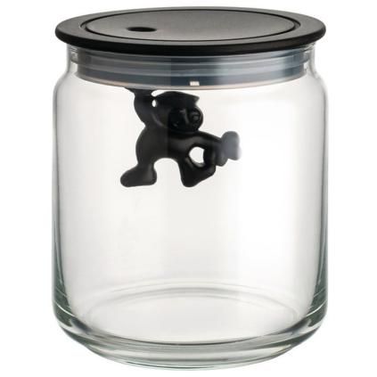 Kuhinjska posuda za pohranu GIANNI, 750 ml, crni poklopac, Alessi