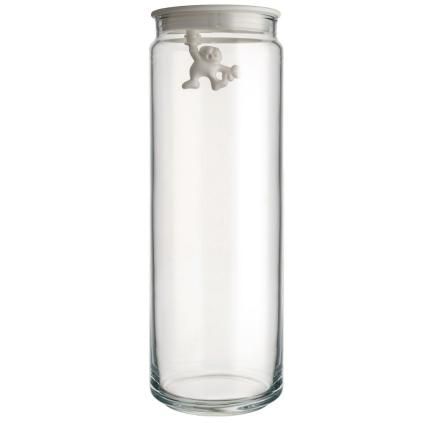 Kuhinjska posuda za pohranu GIANNI, 2 l, bijeli poklopac, staklo, Alessi