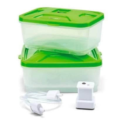 Kuhinjska posuda za pohranu VACUPACK XA258010, set od 2 kom, vakuumska, Tefal