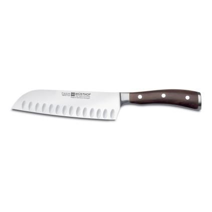 Santoku nož IKON, 17 cm, s ovalnim utorima, Wüsthof
