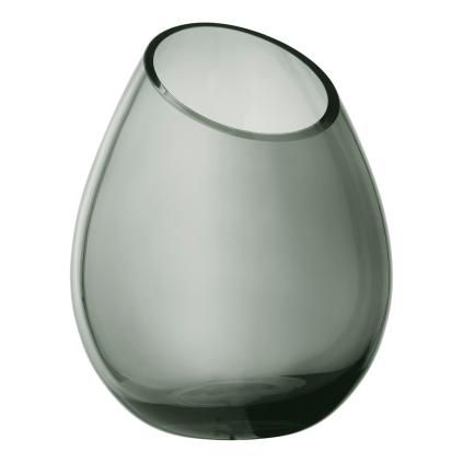Vaza DROP, 24 cm, dimljeno staklo ,Blomus