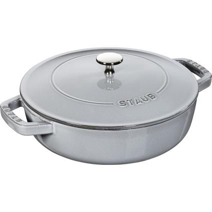 Casserole lonac, 24 cm, grafitno siva, lijevano željezo, Staub