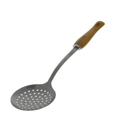 Žlica cjedilo / kuhača perforirana B BOIS, široka, de Buyer