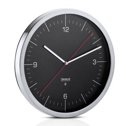 Radio kontroliran zidni sat CRONO L, ⌀ 30 cm, crna, Blomus