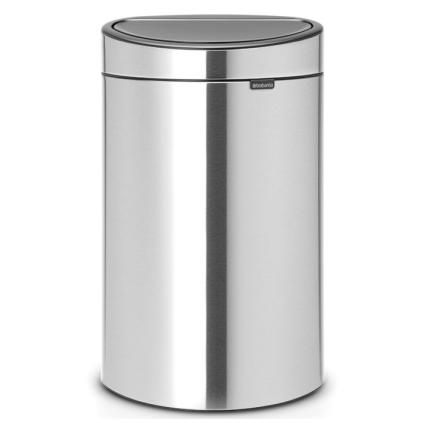 Kanta za otpatke na dodir TOUCH BIN NEW 40 l, otporna na otiske prstiju, matirani čelik, Brabantia