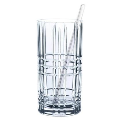 Visoke čaše sa slamkama u setu TASTES GOOD, 4 x 445 ml, Nachtmann