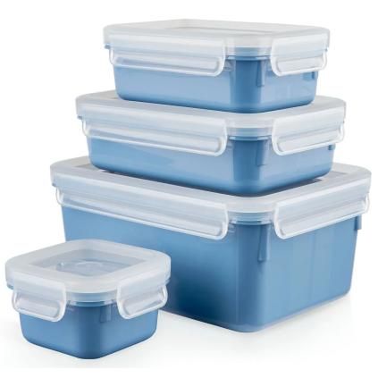 Kuhinjska posuda za pohranu MASTER SEAL COLOUR EDITION N1030810 , set od 4 kom, plava, plastika, Tefal
