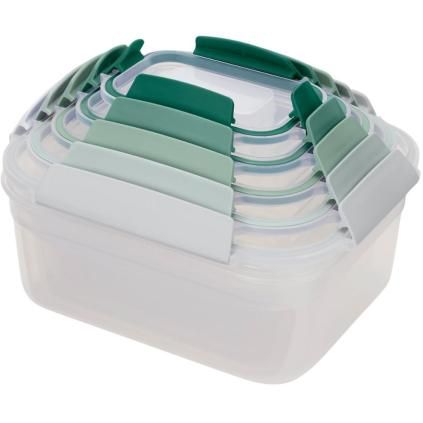 Kuhinjska posuda za pohranu NEST 81127, set od 5 kom, zelena, plastika, Joseph Joseph